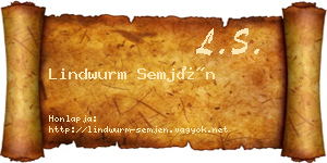 Lindwurm Semjén névjegykártya